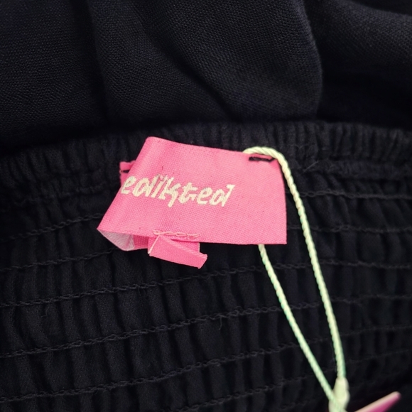 NWT Edikted Cecelie Strapless Drop Waist Mini Dress – Black – Size L - Picture 6 of 9